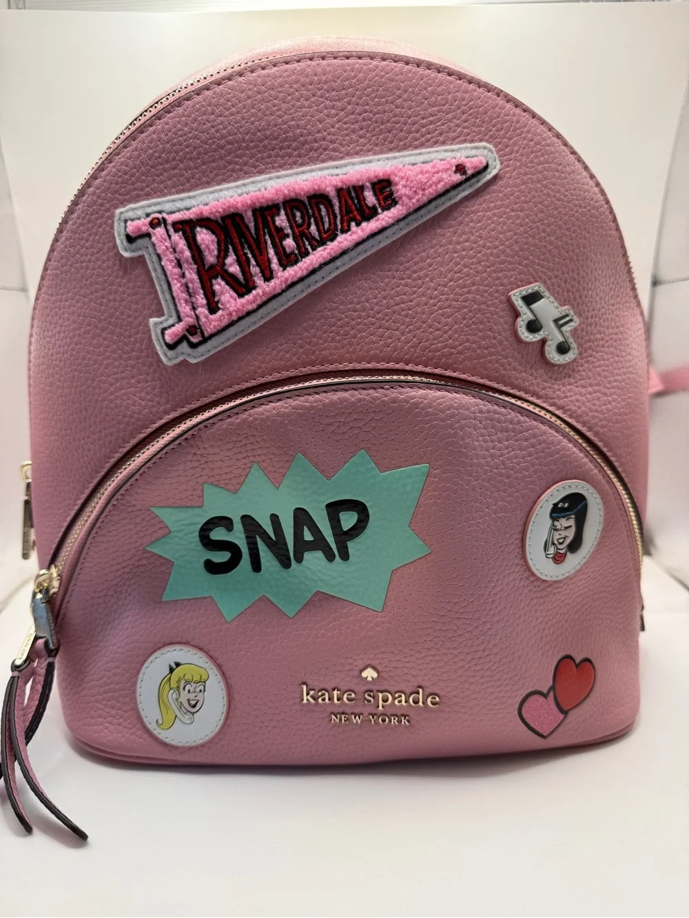 Kate Spade x Archie Comics - Betty & Veronica Pink Medium Leather Backpack Purse